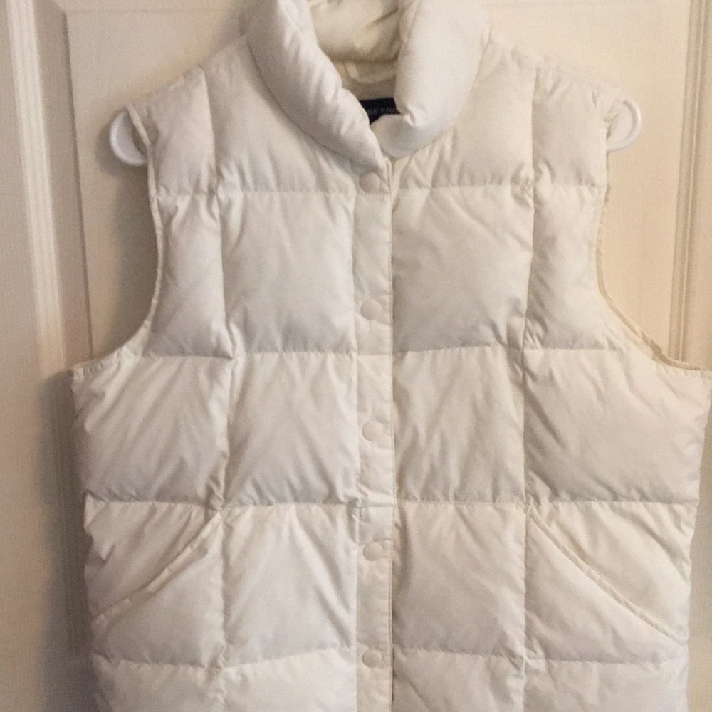 LAND’S END Ladies white down vest sz.10-12
